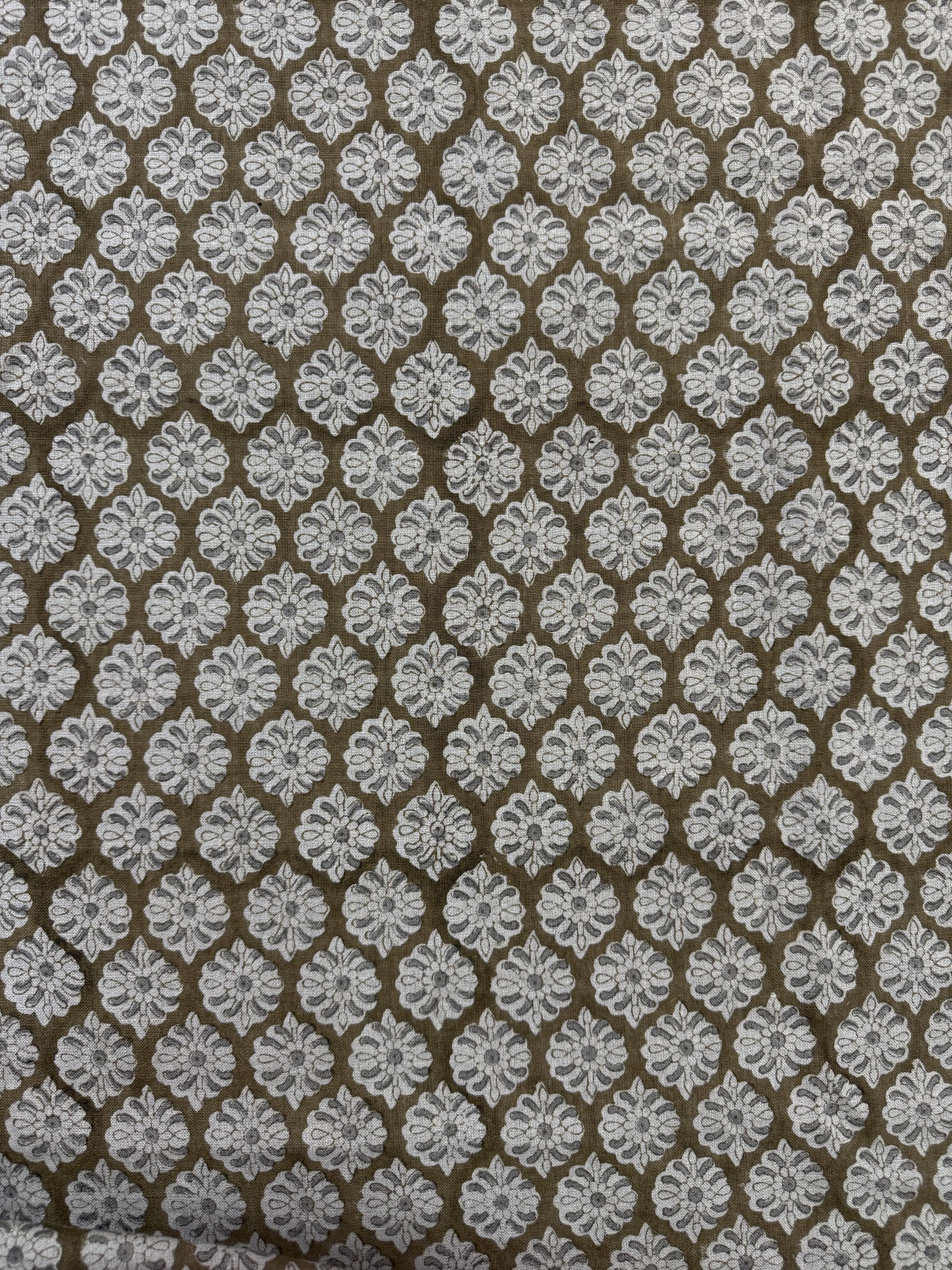 Jack Block Print Handloom Linen Linen Fabric