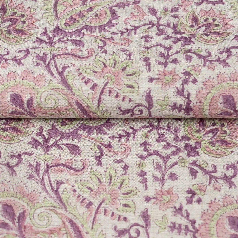 Autumn Briar Natural Linen Fabric by the Yard