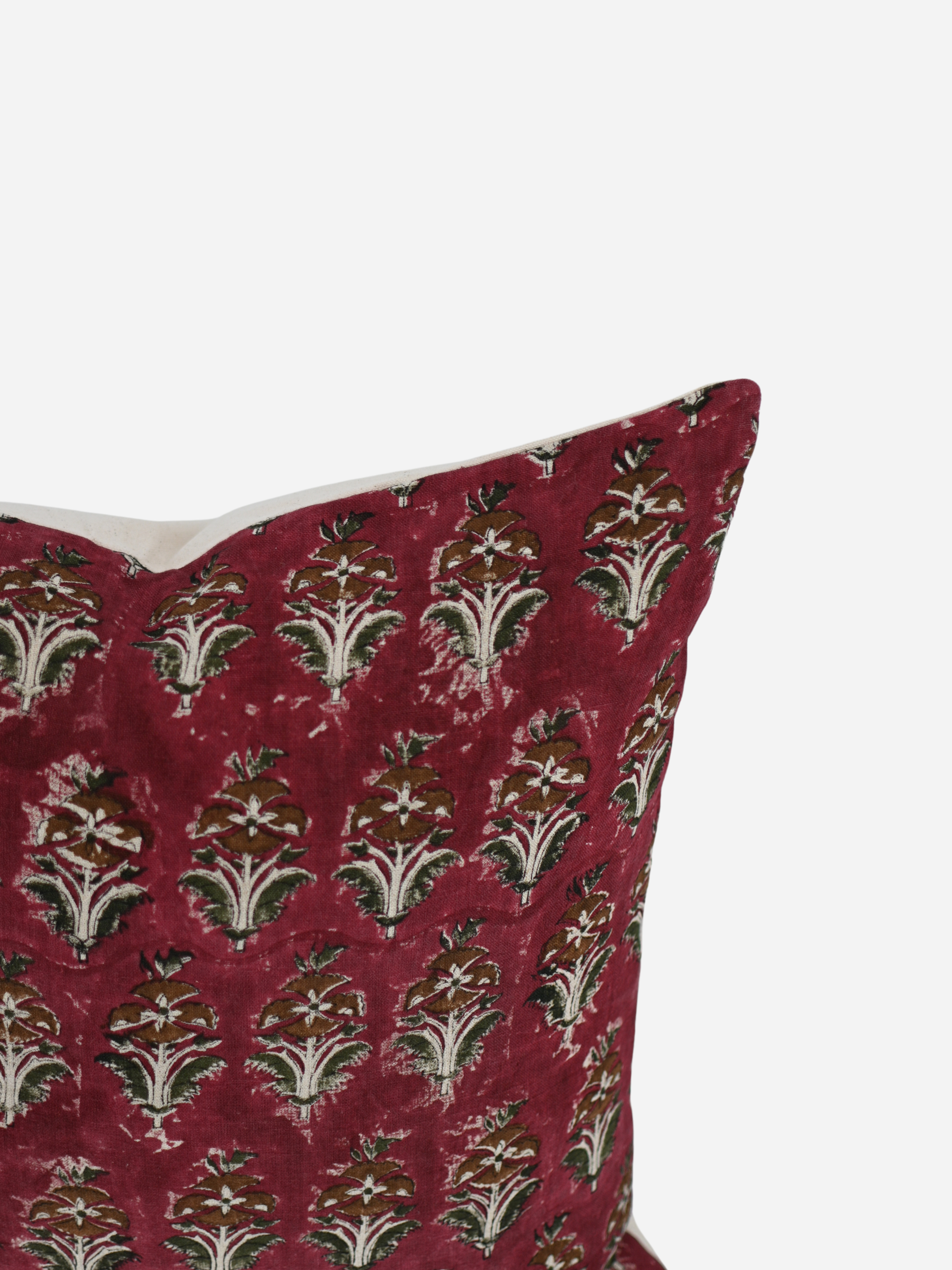 Theodosia Ditsy Prints Oxblood Pillow Cover Pillow Covers