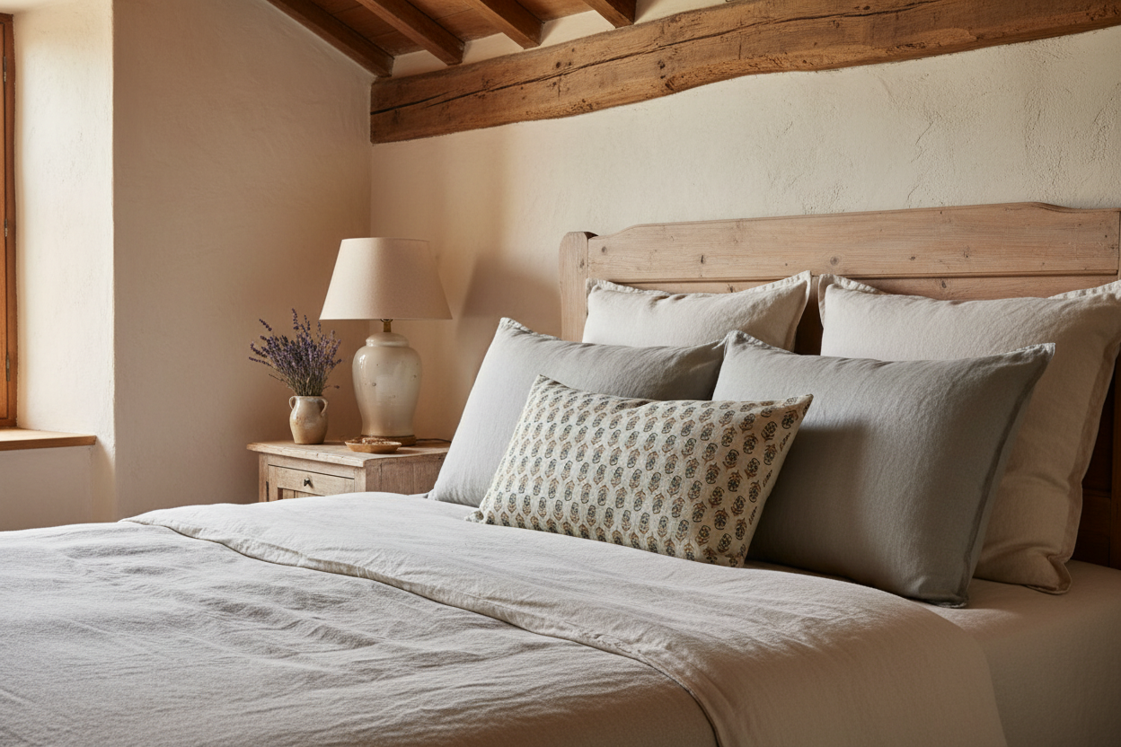 Meadow Ditsy Prints Natural Linen Pillow Cover Pillow Covers