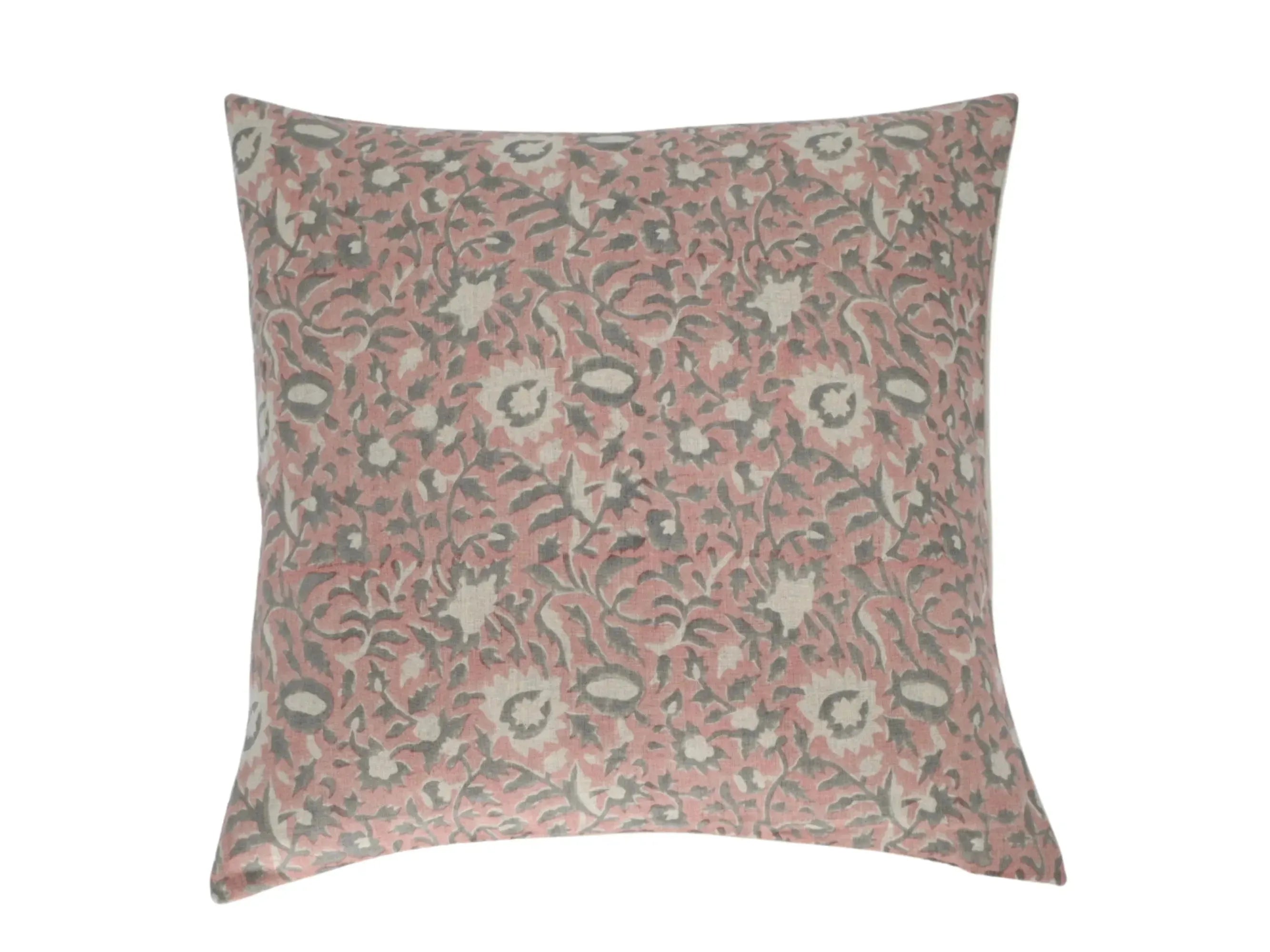 Ellie Botanical Print Blush Pink Pillow Cover 26" x 26" Double Sided Pillow Covers