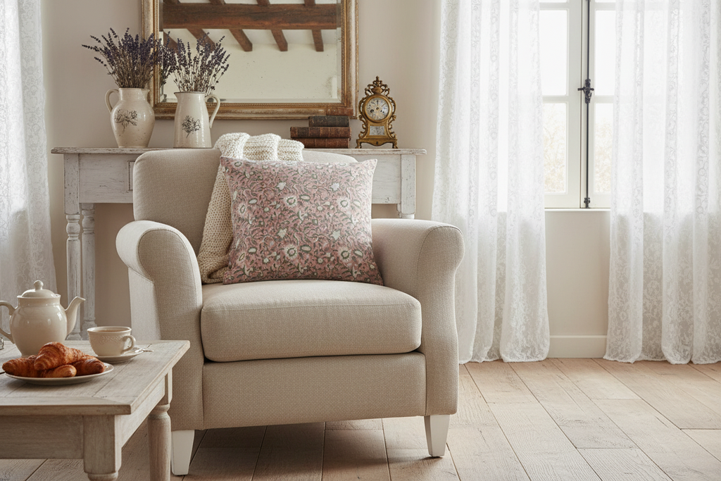 Ellie Botanical Print Blush Pink Pillow Cover Pillow Covers