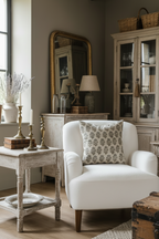 Bette Ditsy Prints Warm White Pillow Cover Pillow Covers