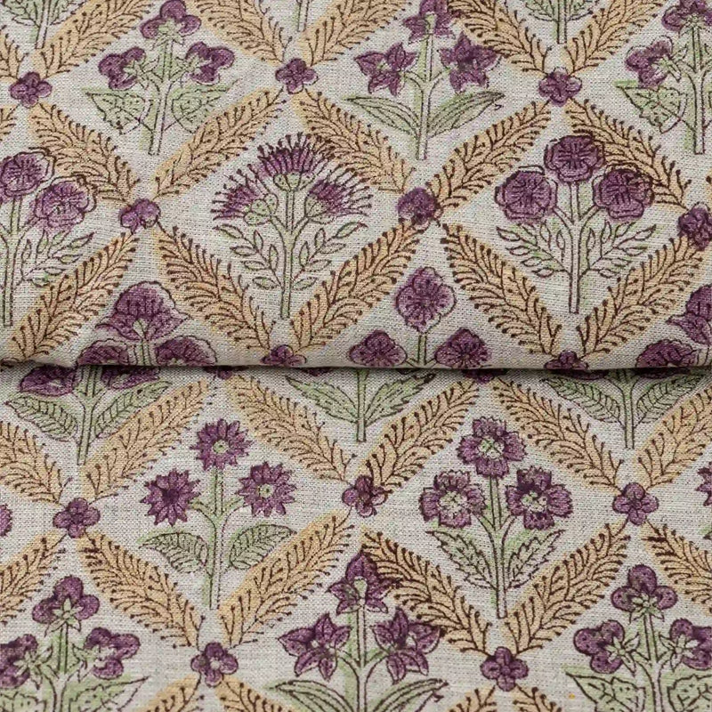 Birch Meadow Natural Linen Fabric by the Yard