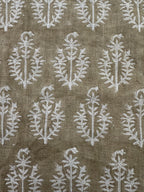 Juniper Block Print Linen Linen Fabric
