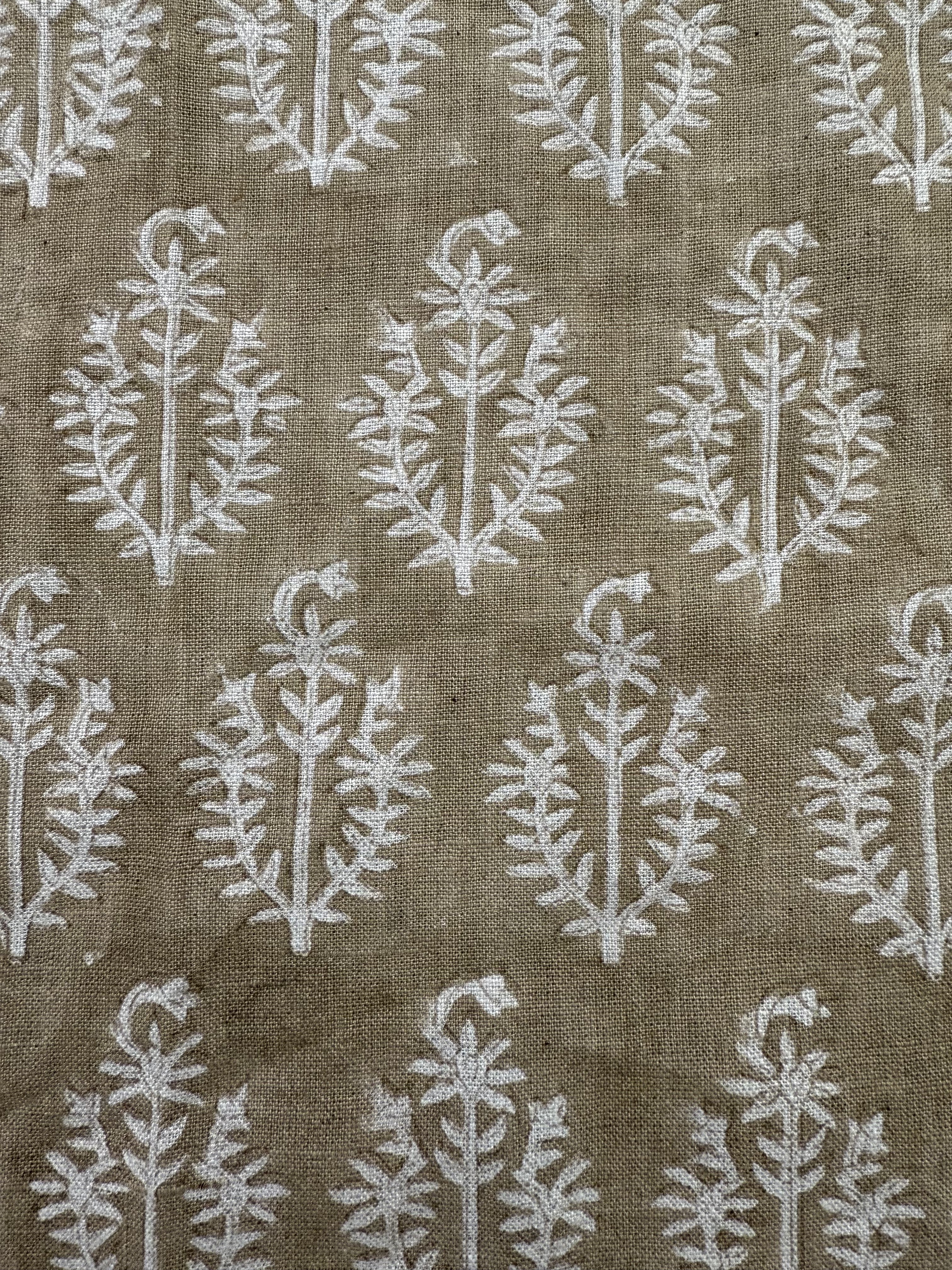 Juniper Block Print Linen Linen Fabric