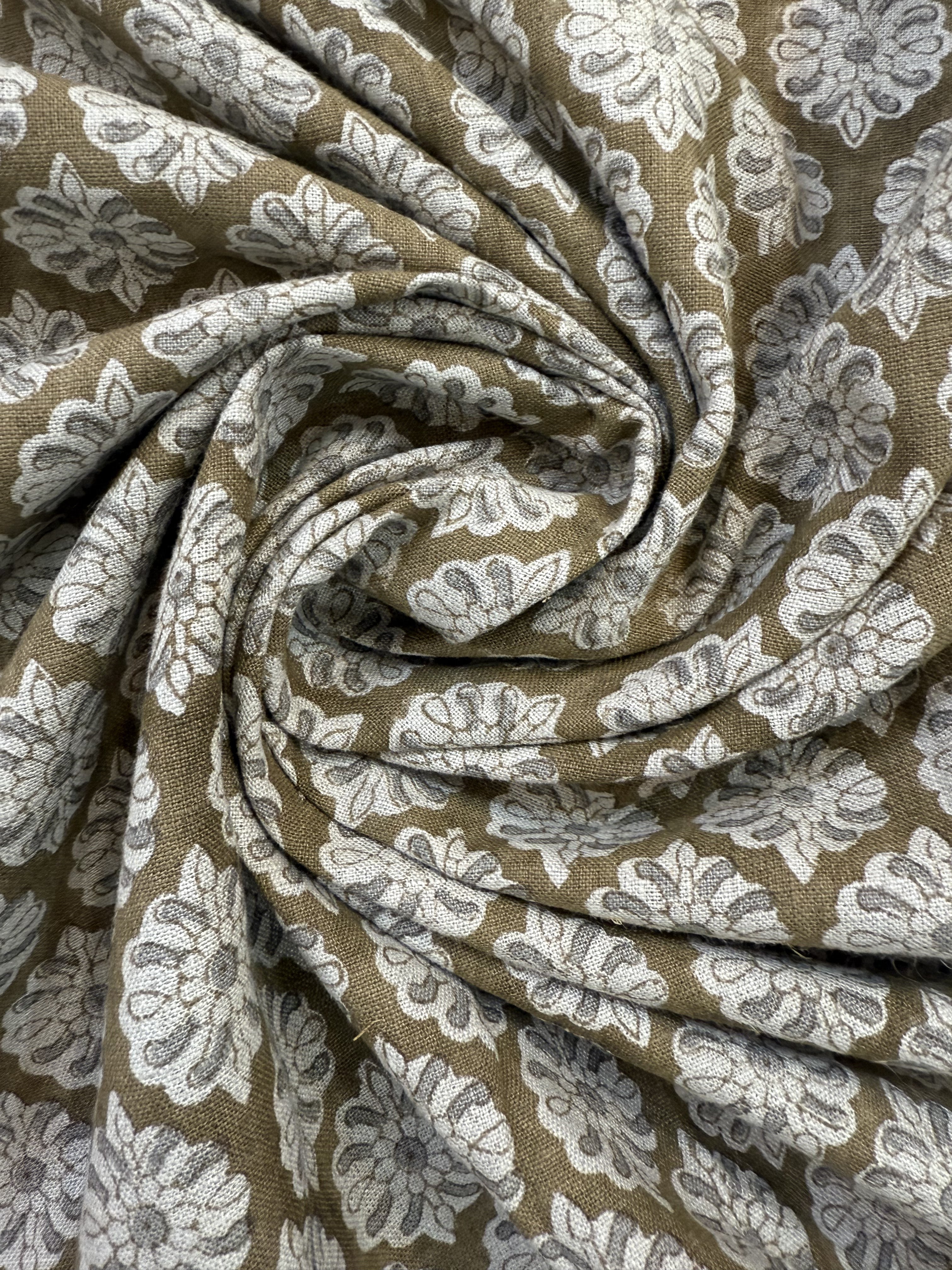 Jack Block Print Handloom Linen Linen Fabric