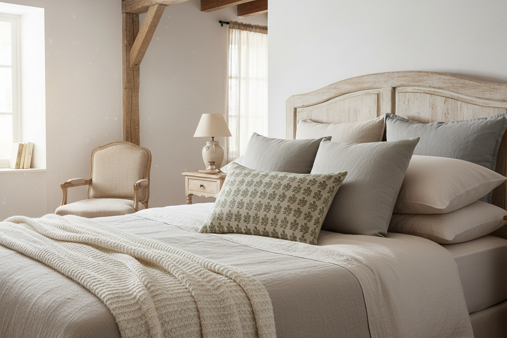 Briannah Ditsy Prints Oat Pillow Cover Pillow Covers