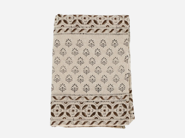 Amelia Floral Block Print Tablecloth