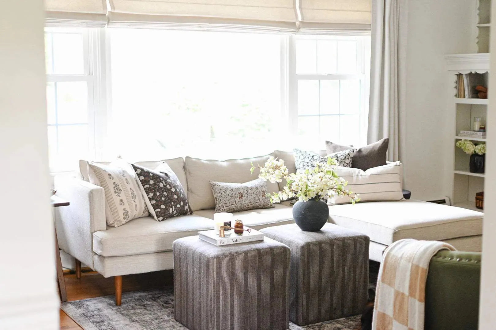 Nettie Stripe Natural Linen Pillow Cover Pillow Covers