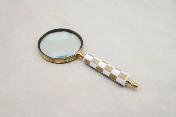 Checkered Magnifying Glass - Maple Village Lane