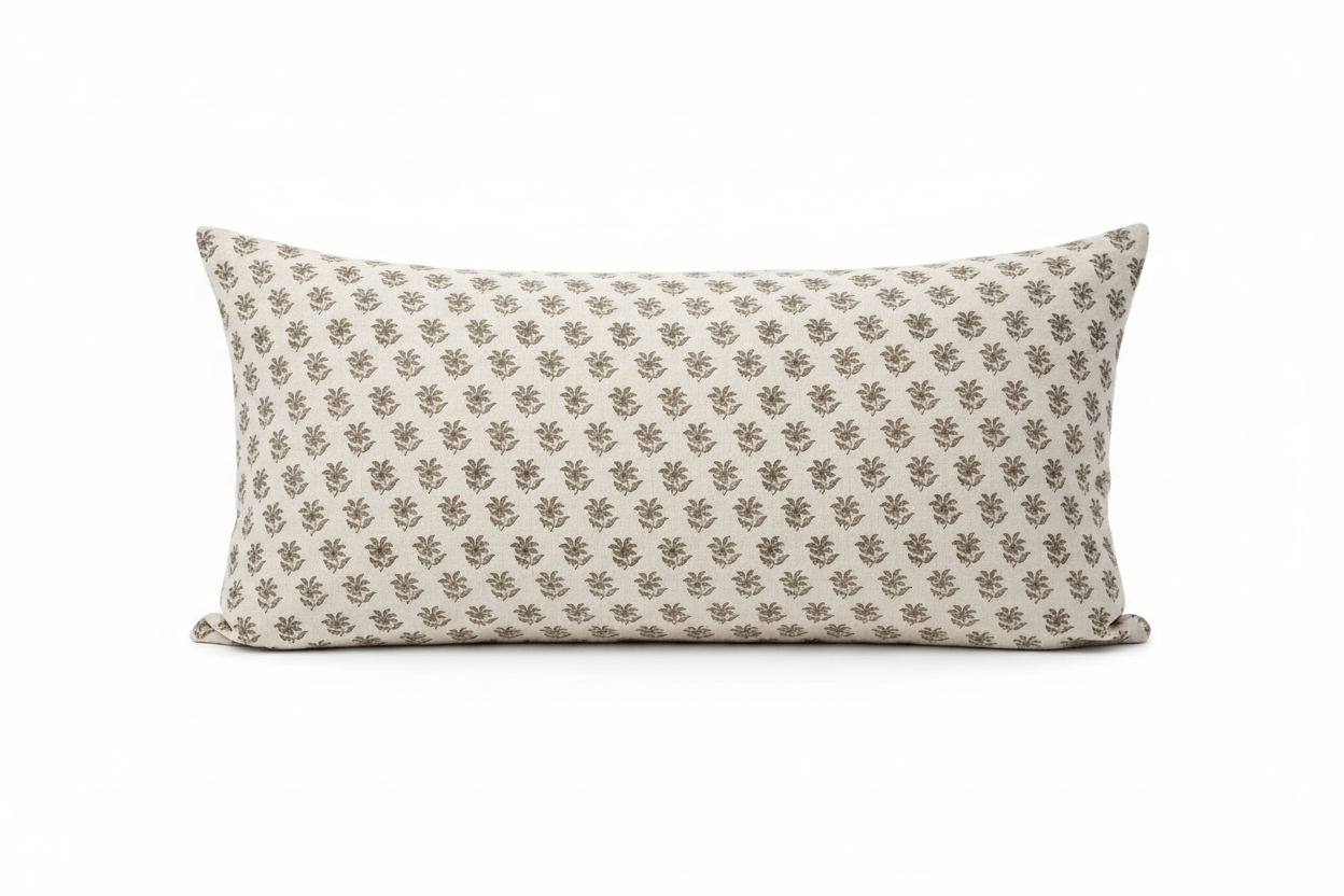 Julia Ditsy Prints Warm White Pillow Cover