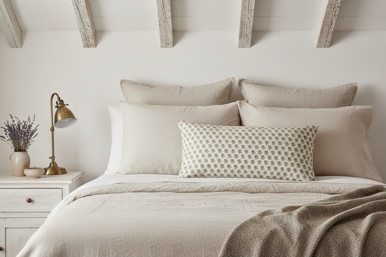 Patterned pillow on a white background
