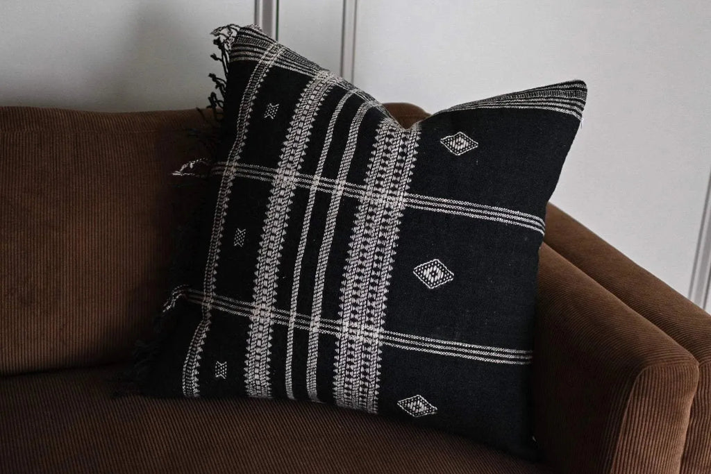 Ollie Stripe Black Pillow Cover Pillow Covers