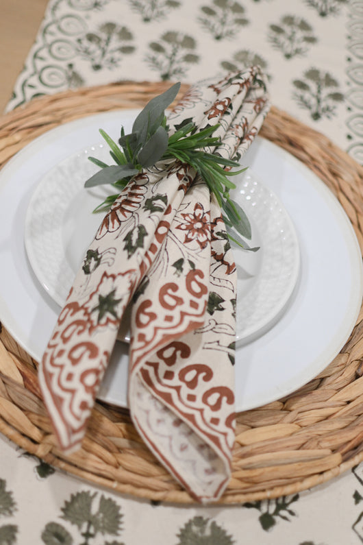Orton Block Print Cloth Napkins