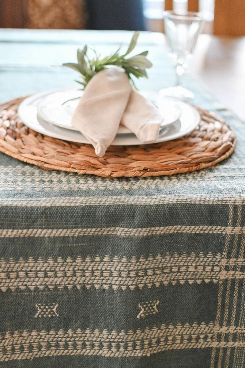 Bhujodi Table Runner - Blue Gray Table Runners