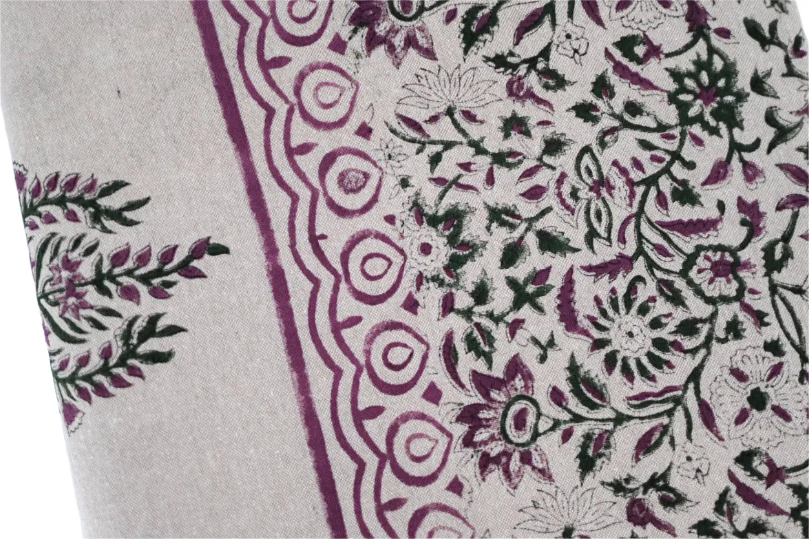 Hannah Floral Block Print Tablecloth - Maple Village Lane