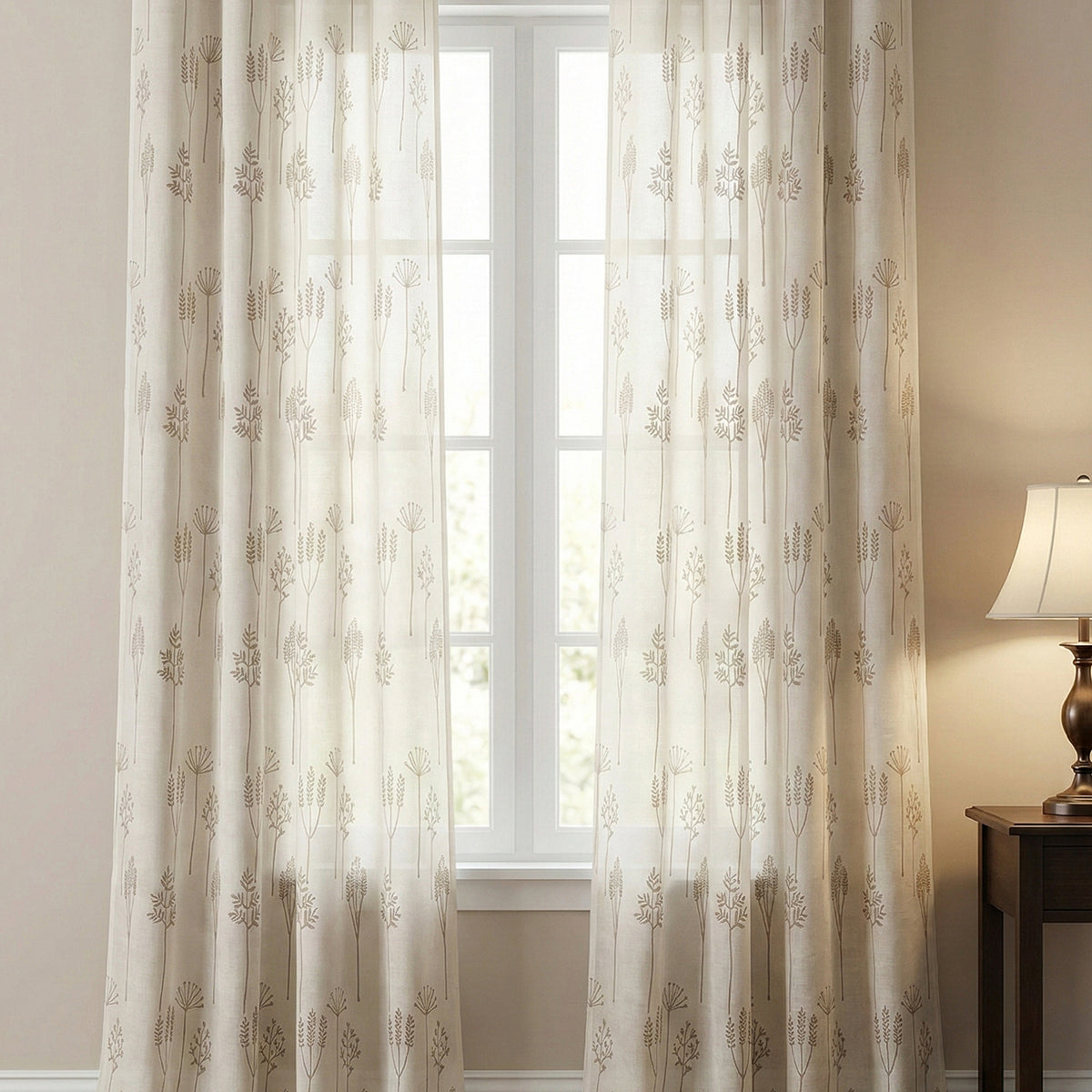 Floral Grounds Curtain Curtains