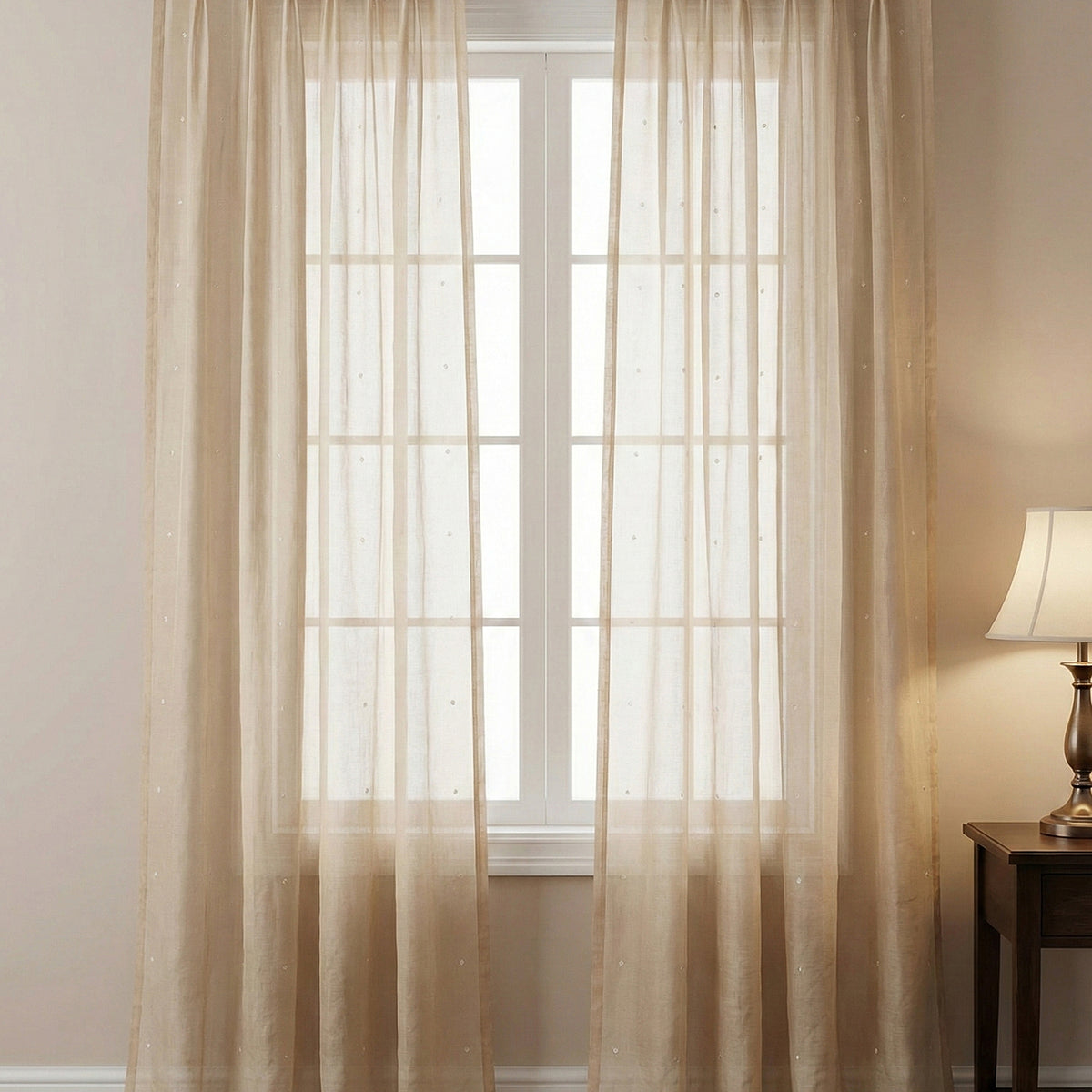 Bare Layer Embroidered Curtain Curtains