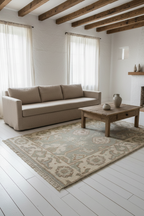 Celandine Hand-Knotted Wool Oushak Rug Hand-Knotted