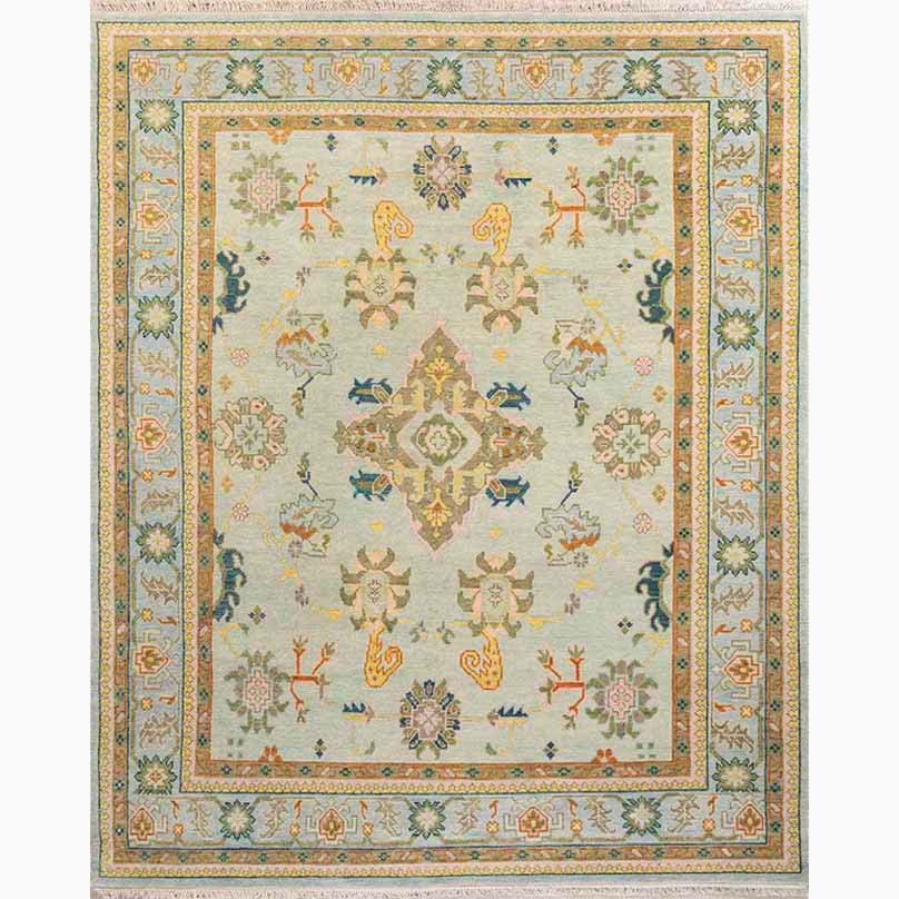 Celestia Hand-Knotted Wool Oushak Rug 12' x 18' Hand-Knotted