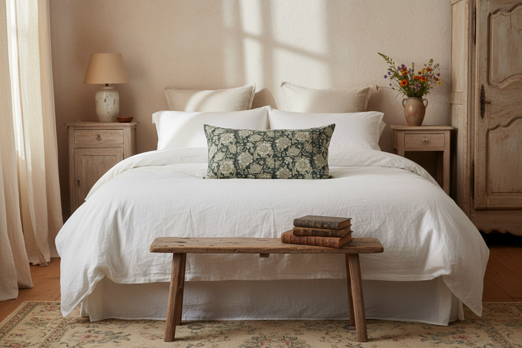 Clark Botanical Print Ash Gray Pillow Cover Pillow Covers