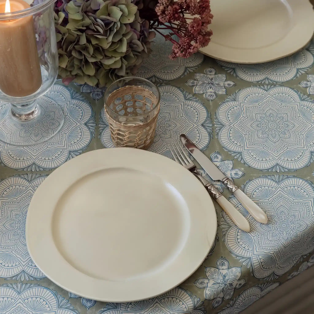 Claywell Sage Green Tablecloth