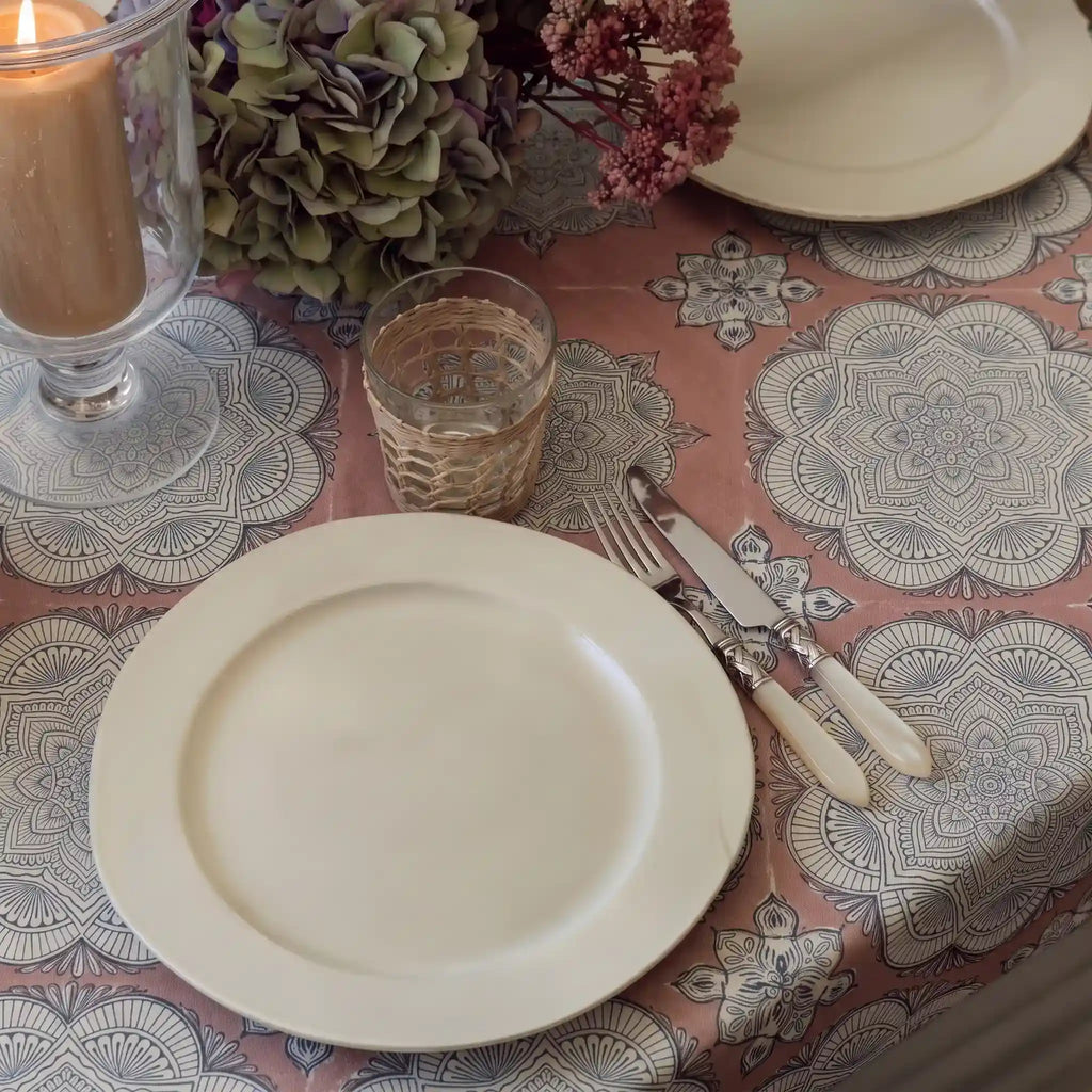 Claywell Blush Pink Tablecloth