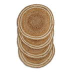 Coastline Natural & White Woven Jute Placemats