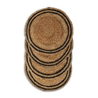 Coastline Natural & Black Woven Jute Placemats