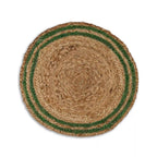 Coastline Natural & Green Woven Jute Placemats