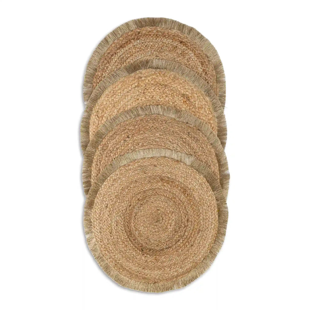 Coil Natural & Gold Woven Jute Placemats