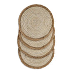 Coil Natural & White Woven Jute Placemats