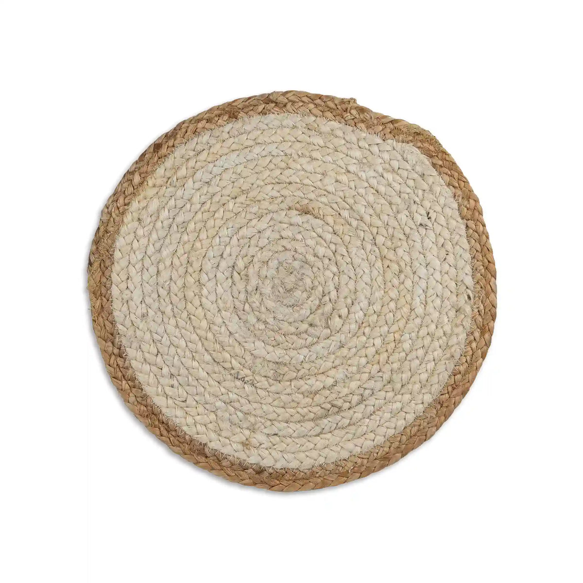 Coil Natural & White Woven Jute Placemats
