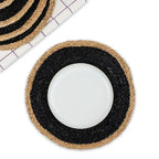 Coil Natural & Black Woven Jute Placemats