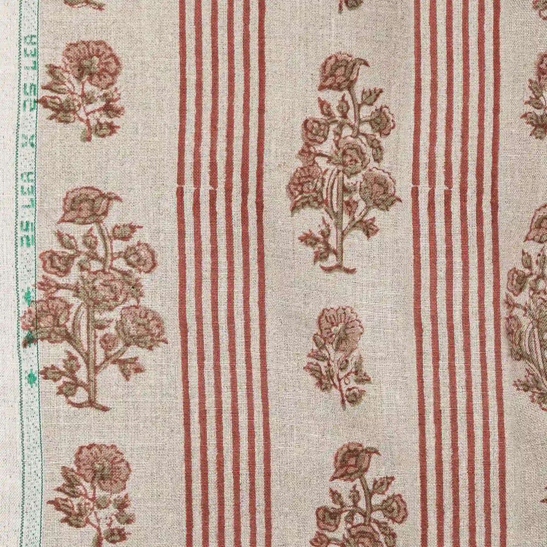 Conservatory lane Natural Linen Fabric by the Yard