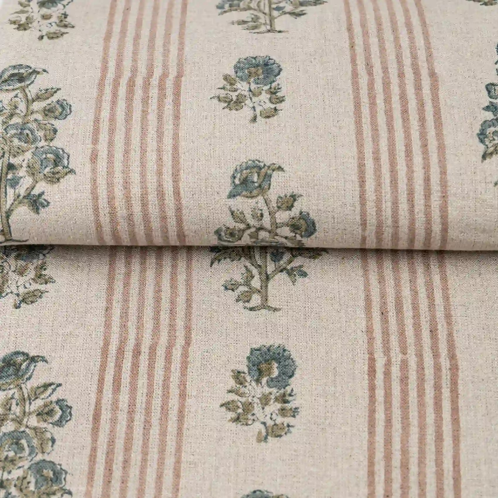 Conservatory lane Natural Linen Fabric by the Yard
