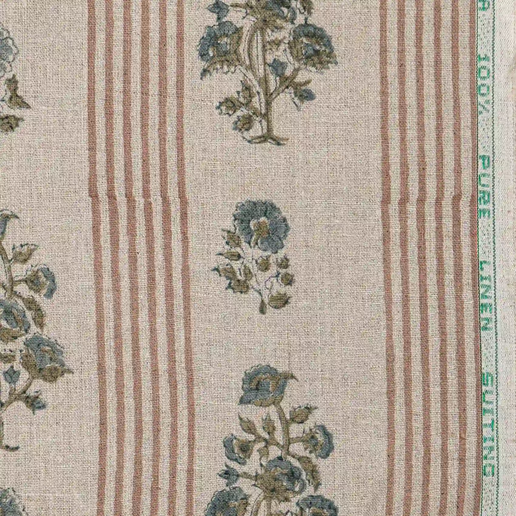 Conservatory lane Natural Linen Fabric by the Yard