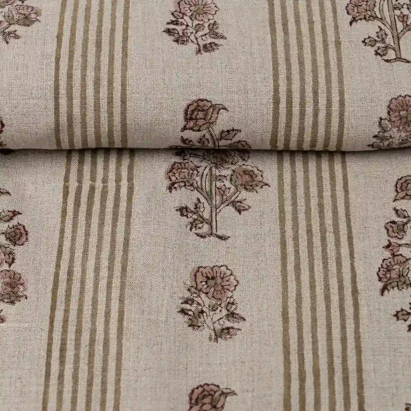 Conservatory lane Natural Linen Fabric by the Yard