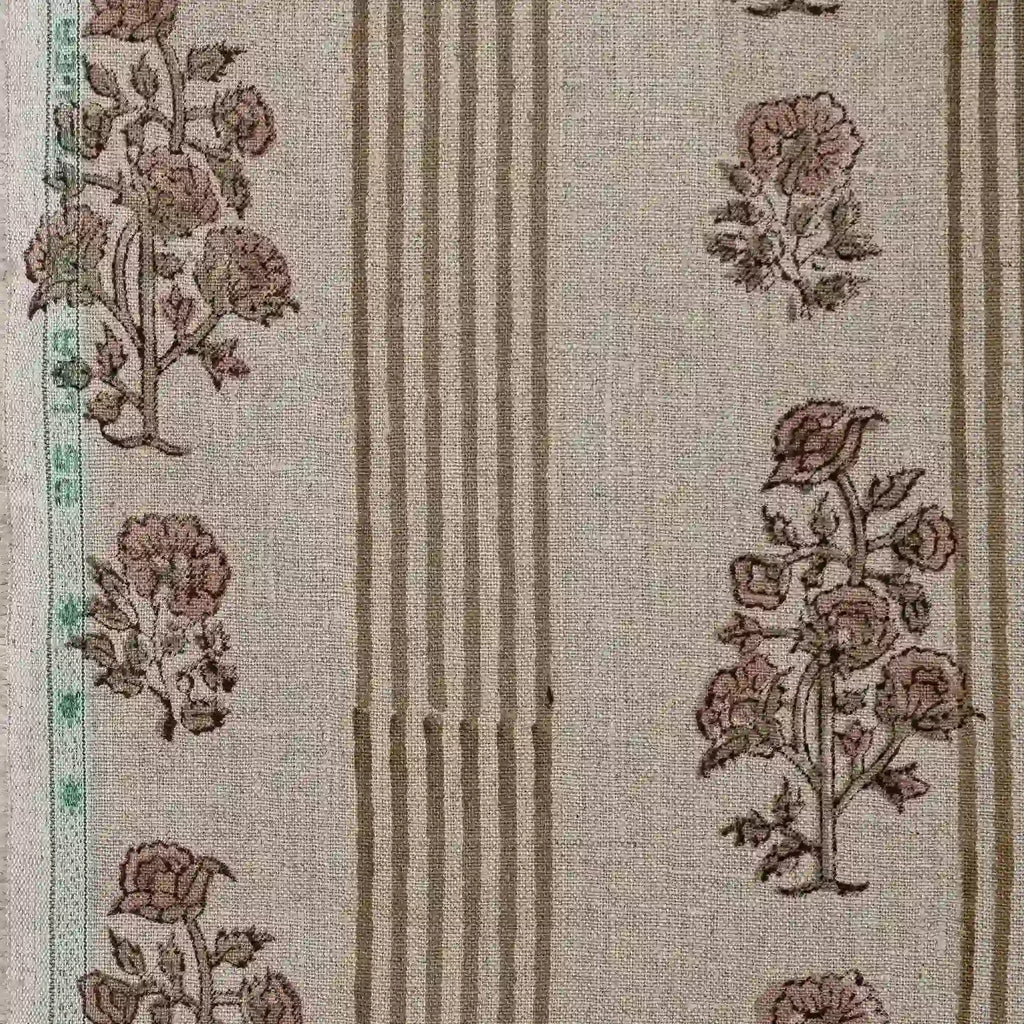 Conservatory lane Natural Linen Fabric by the Yard