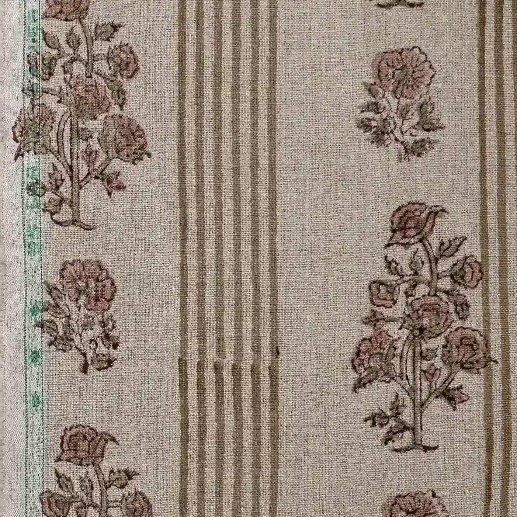 Conservatory lane Natural Linen Fabric by the Yard