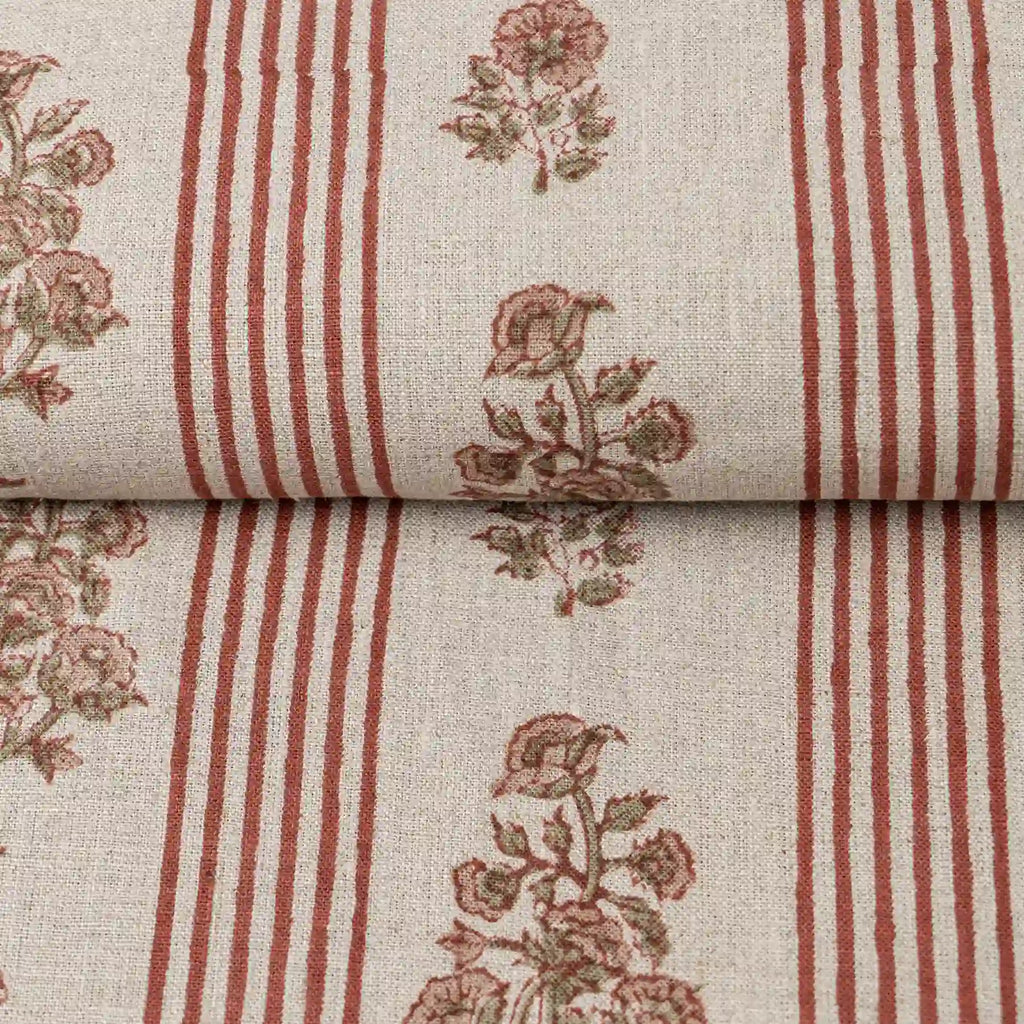 Conservatory lane Natural Linen Fabric by the Yard