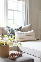 Nettie Stripe Natural Linen Pillow Cover Pillow Covers