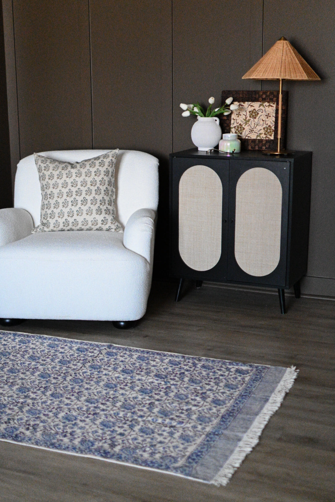 Briannah Ditsy Prints Oat Pillow Cover Pillow Covers