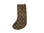 Earth Tones Floral Block Print Stocking Stockings