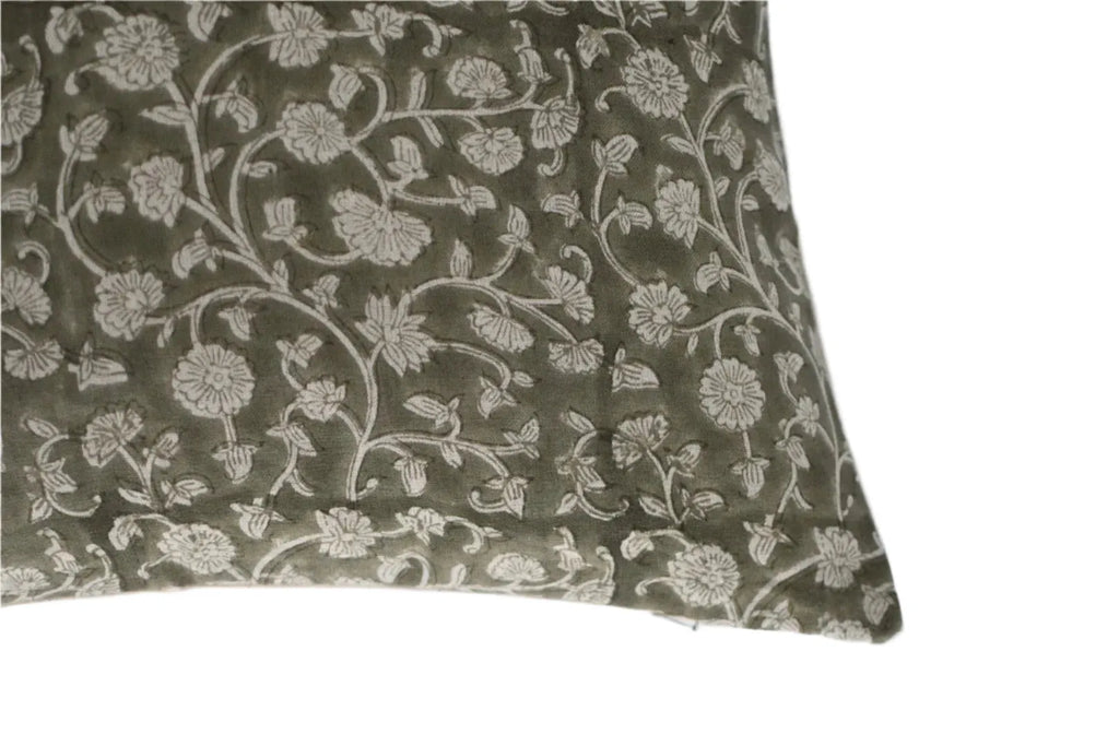 Mattie Botanical Print Sage Pillow Cover Pillow Covers
