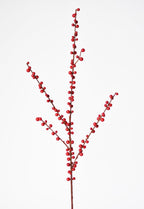 28" Faux Outdoor Red Berry Stem