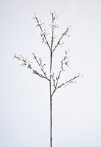 33" Faux White Berry Branch Stem