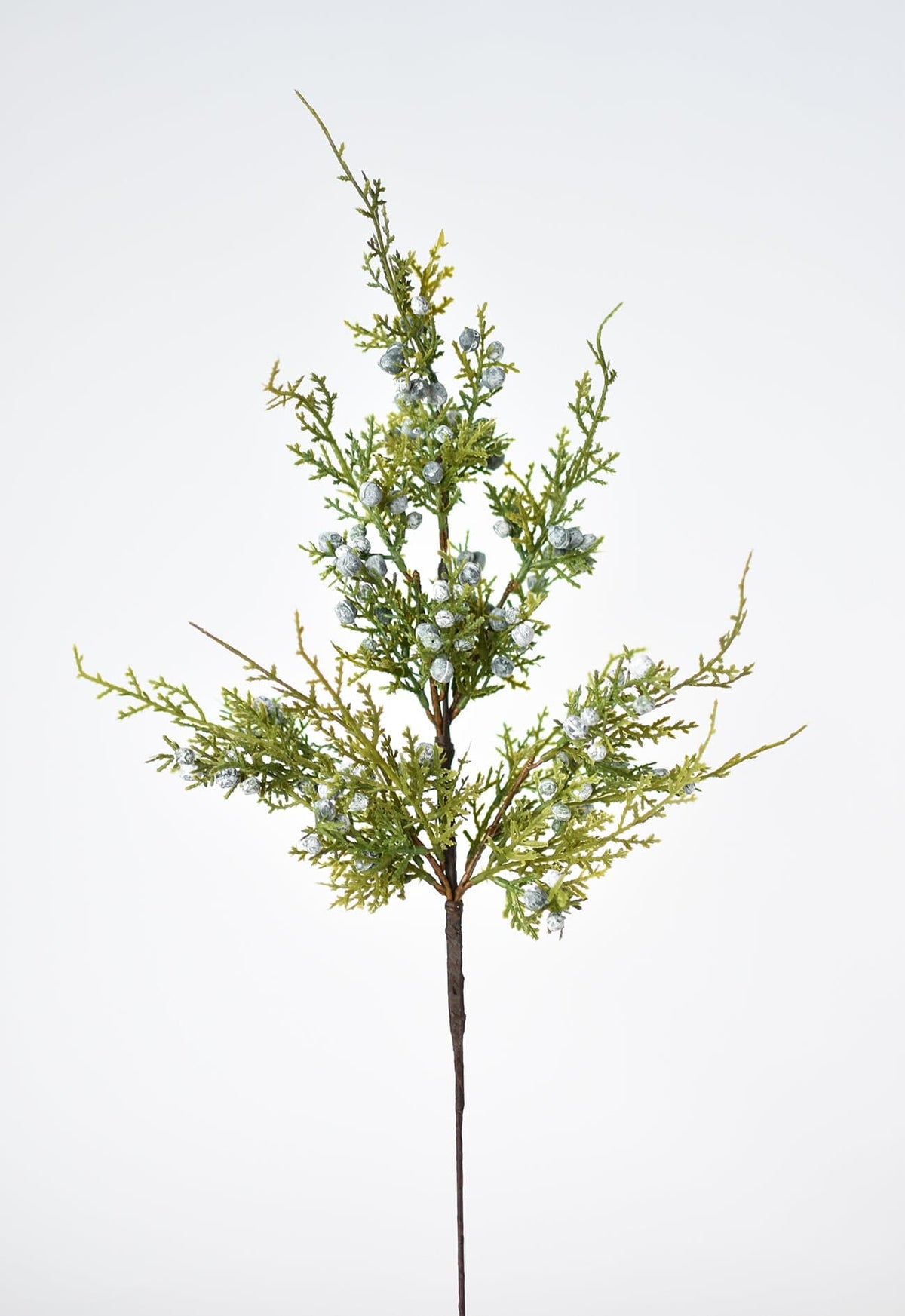 18" Faux Juniper Berry Greenery Stem