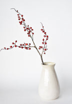 29" Faux Iced Red Berry Stem
